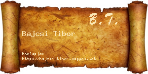 Bajcsi Tibor névjegykártya